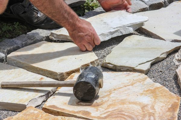 Stone Sidewalk Installation in Edmonds