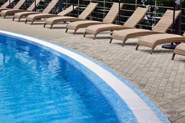 Poolside Hardscaping in Edmonds